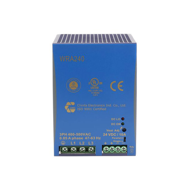 Chinfa DIN ��(d��o)܉�Դ 240W, 10Aݔ�� 24V dc WRA240-24
