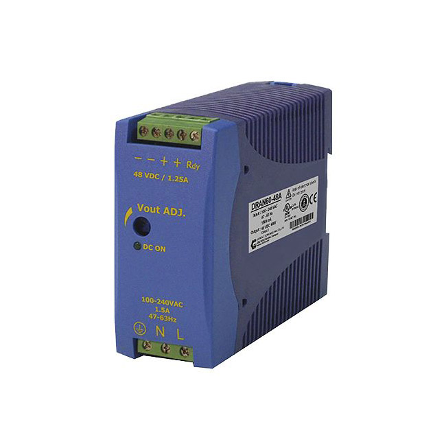 Chinfa DIN ��(d��o)܉�Դ DRAN60-48A 60W, 1.25Aݔ�� 48V dc